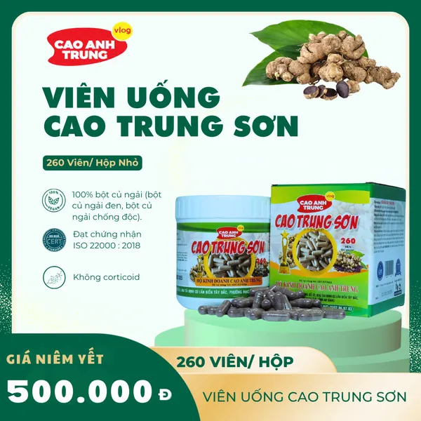 VIÊN UỐNG CAO TRUNG SƠN Nhỏ 260 viên