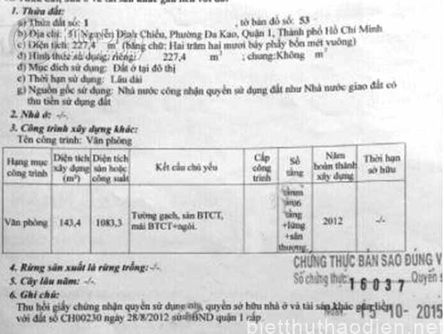 ban nha so 31 duong mac dinh chi quan 1