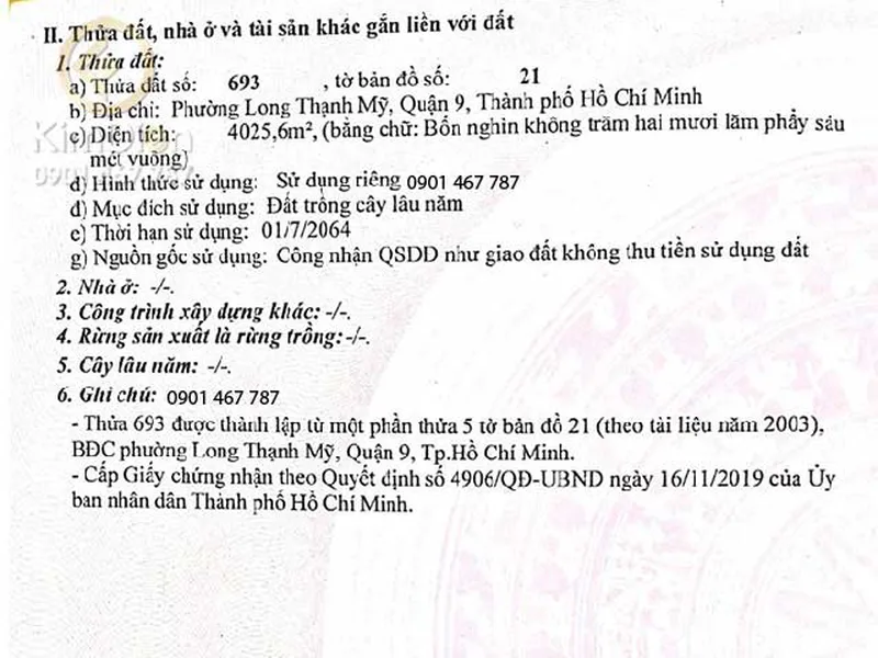 Bán đất gần dự án Vinhomes quận 9