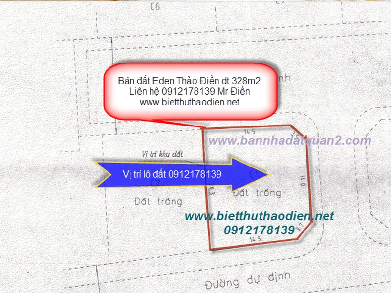 Bán đất khu villa Eden Thảo Điền