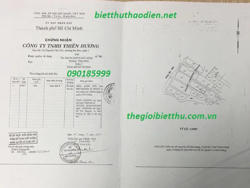 Bán đất mặt tiền đường 40 Thảo Điền các Nguyễn Văn Hưởng 70m