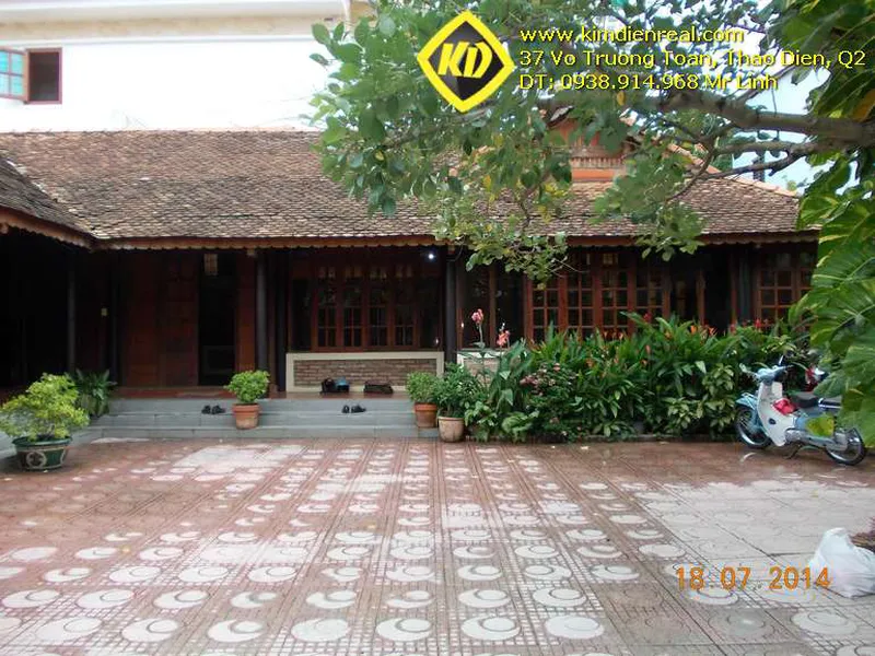 Bán nhà gỗ 5 gian độc đáo chỉ có một khu Thảo Điền