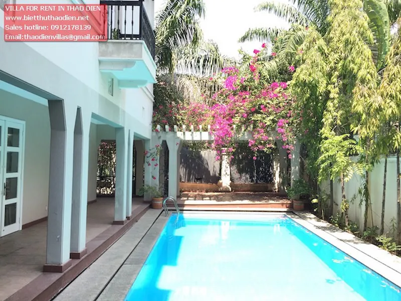 CẦN CHO THUÊ VILLA THẢO ĐIỀN QUẬN 2 TRONG KHU COMPOUND AN NINH 24/24