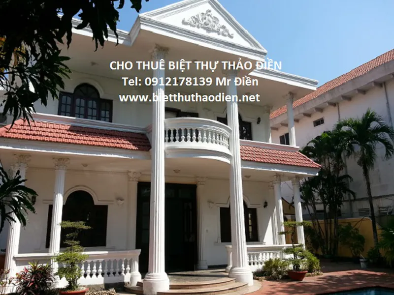 Cho thuê biệt thự đường Trần Ngọc Diện Thảo Điền