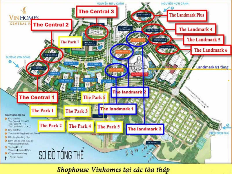 Cho thuê Shophouse Vinhomes Central Park tòa Park 2