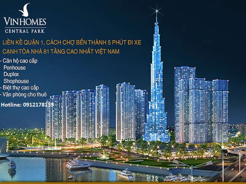 VINHOMES CENTRAL PARK TÂN CẢNG THÀNH PHỐ HỒ CHÍ MINH