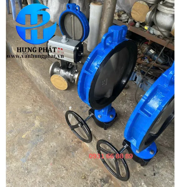 Van bướm gang tay quay  - Van bướm mặt bích giá tốt – Hưng Phát