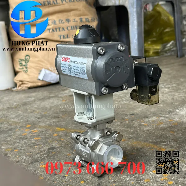 Van Bi 3 Mảnh Điều Khiển Khí Nén