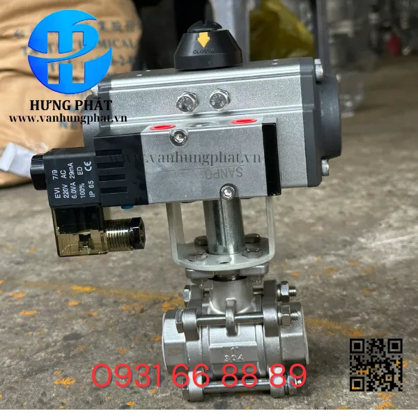 Van Bi 3 Mảnh Điều Khiển Khí Nén