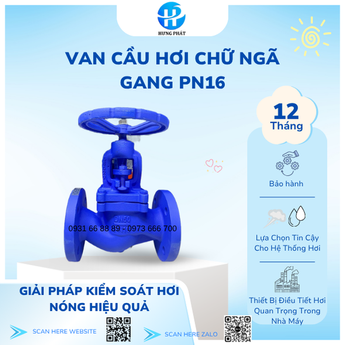 Van cầu hơi chữ ngã Hưng Phát