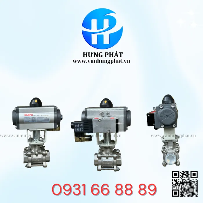 Van Bi 3 Mảnh Điều Khiển Khí Nén