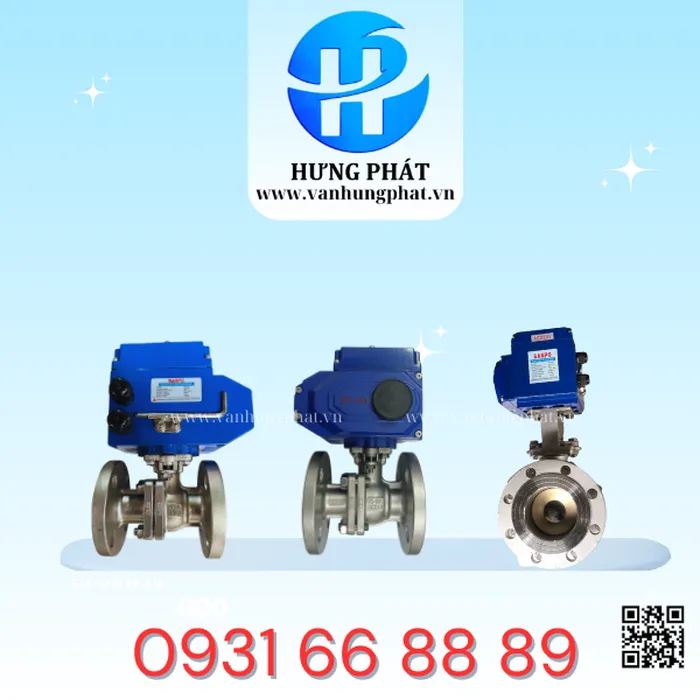 Van Bi inox điều khiển điện mặt bích JIS 10K/PN16
