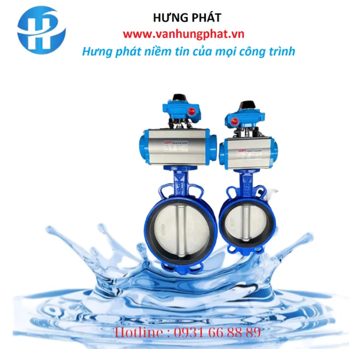 Van bướm gang đầu khí nén