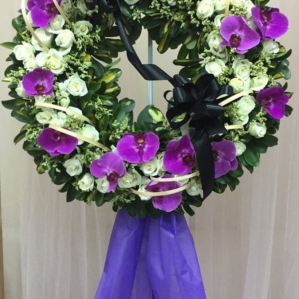 Đặt Hoa Đám Tang Vòng Tròn Kính Viếng Sang Trọng | Hoa Flower Dance