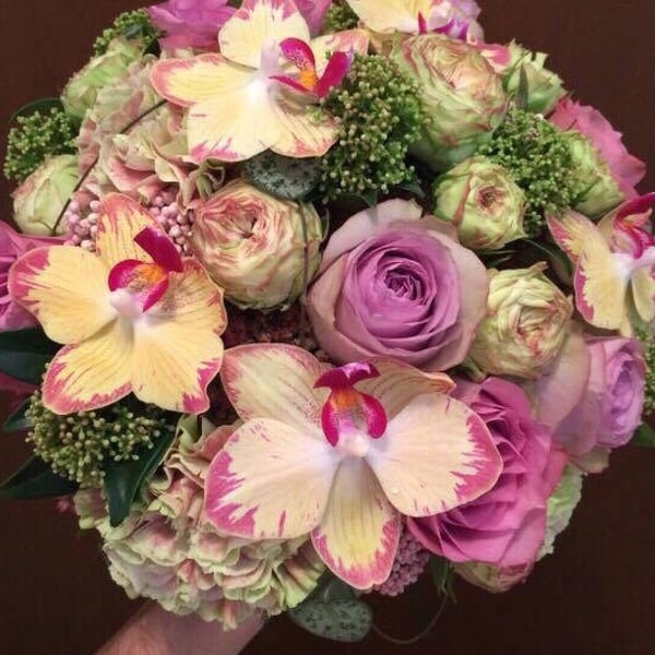 Bó Hoa Cầm Tay Cô Dâu Lan Hồ Điệp & Hồng Tím Quý Phái | Hoa Flower Dance