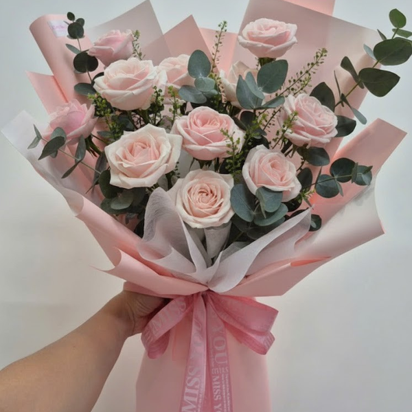 Mua Bó Hoa Hồng Kem Phấn Dịu Ngọt Lãng Mạn | Hoa Flower Dance
