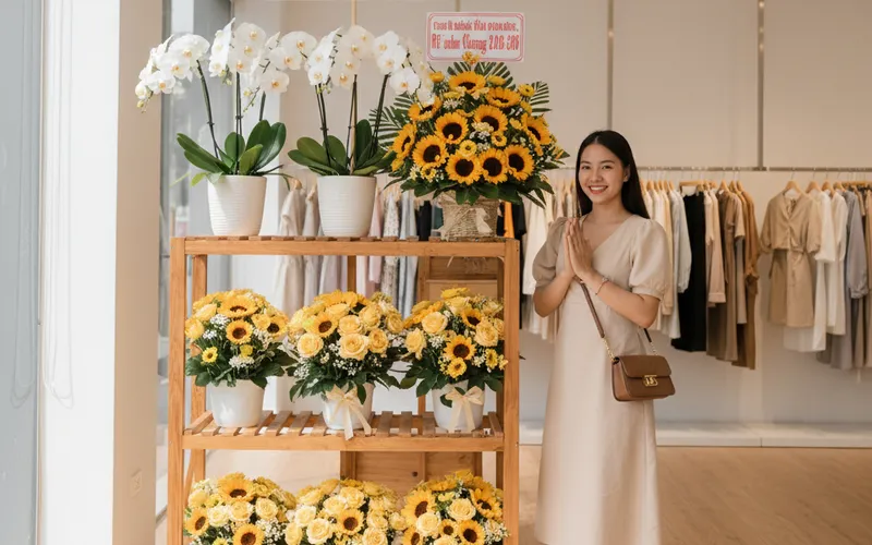 Kệ Hoa Mừng Khai Trương: 5 Gợi Ý Tối Giản, Hiện Đại và Đúng Ngân Sách 2 Triệu Đồng