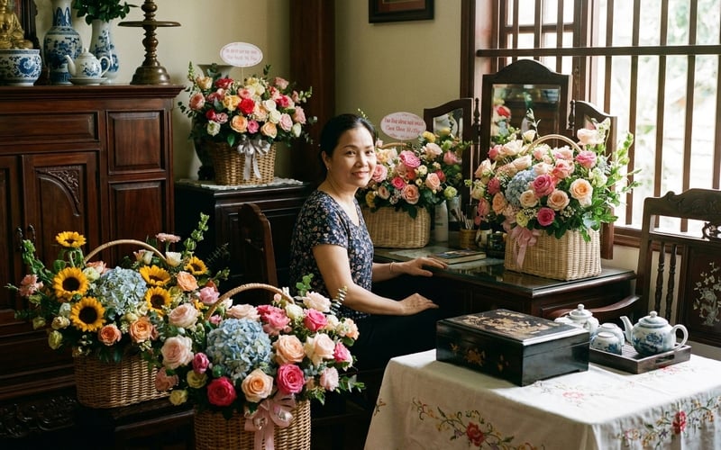 Giỏ hoa sinh nhật cho nữ - Bí quyết chọn loại hoa phù hợp ghi điểm tuyệt đối