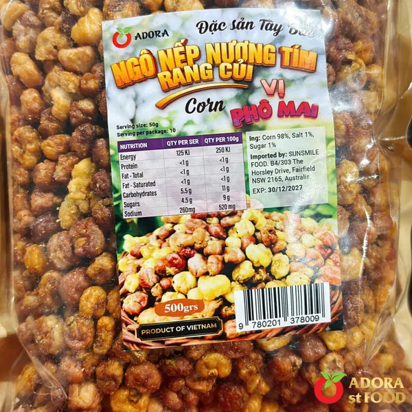 Purple Glutinous Corn Fire-Roasted with Cheese