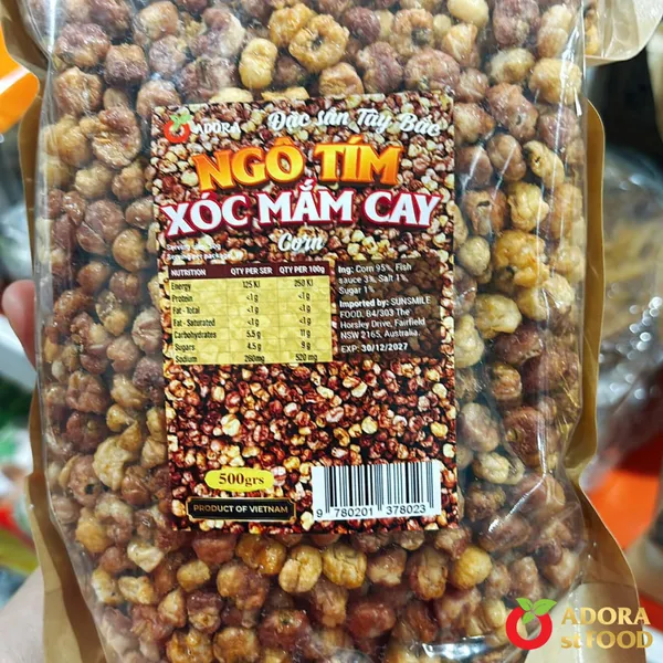 Purple Glutinous Corn Fire-Roasted with Spicy Fish Sauce