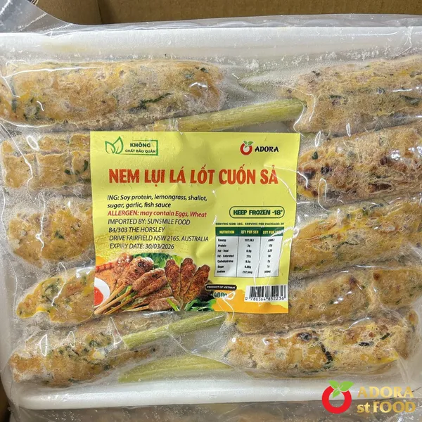 Wrapped Lemongrass Skewers with Wild Betel Leaf