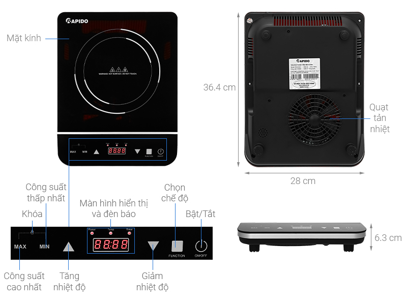 Bếp từ Rapido đơn có tốt không? Đánh giá từ chuyên gia Bếp từ Rapido đơn có tốt không? Đánh giá từ chuyên gia
