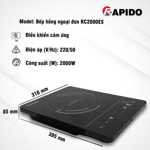 Bếp hồng ngoại đơn RC2000ES Bếp hồng ngoại đơn RC2000ES