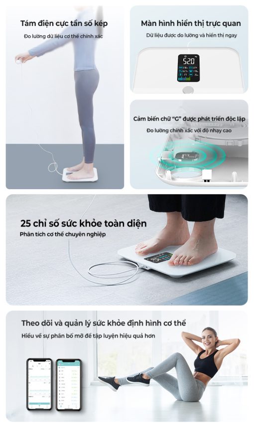 Cân sức khỏe thông minh Rapido RSB-06WS Cân sức khỏe thông minh Rapido RSB-06WS