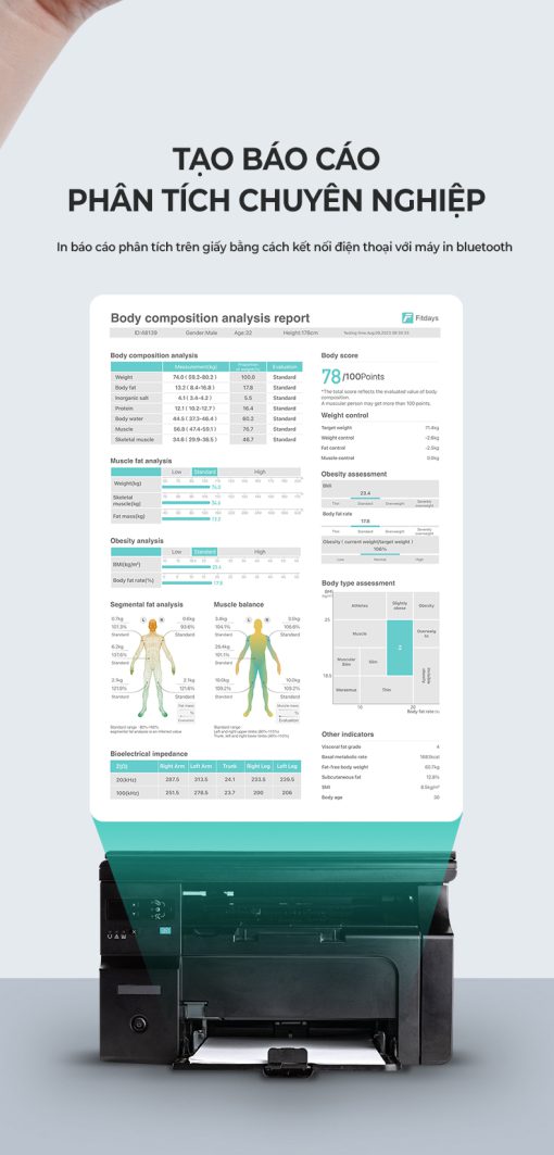 Cân sức khỏe thông minh Rapido RSB-06WS Cân sức khỏe thông minh Rapido RSB-06WS
