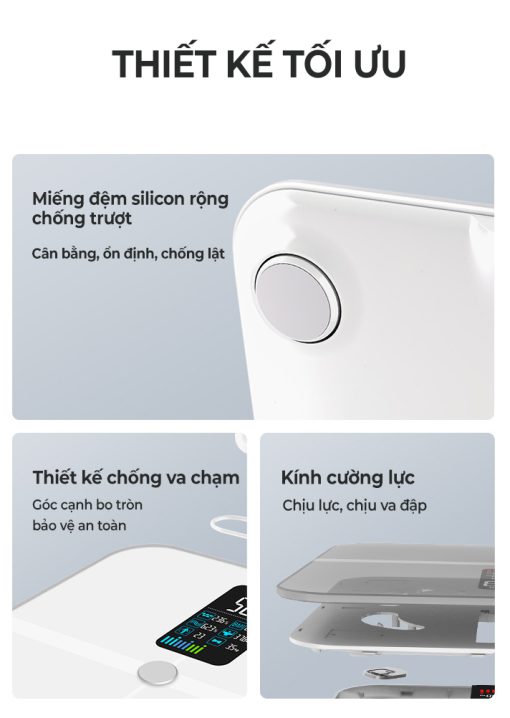 Cân sức khỏe thông minh Rapido RSB-06WS Cân sức khỏe thông minh Rapido RSB-06WS