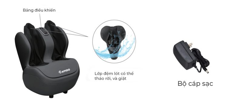 Máy massage chân Rapido RLM 60 Máy massage chân Rapido RLM 60