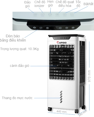 Quạt điều hòa Turbo 6000D Quạt điều hòa Turbo 6000D