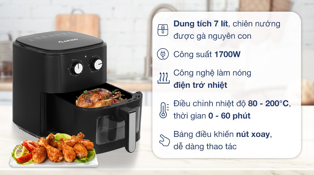 Nồi chiên không dầu Rapido giải pháp nấu ăn nhanh, gọn, ngon cho mẹ bận rộn Nồi chiên không dầu Rapido giải pháp nấu ăn nhanh, gọn, ngon cho mẹ bận rộn