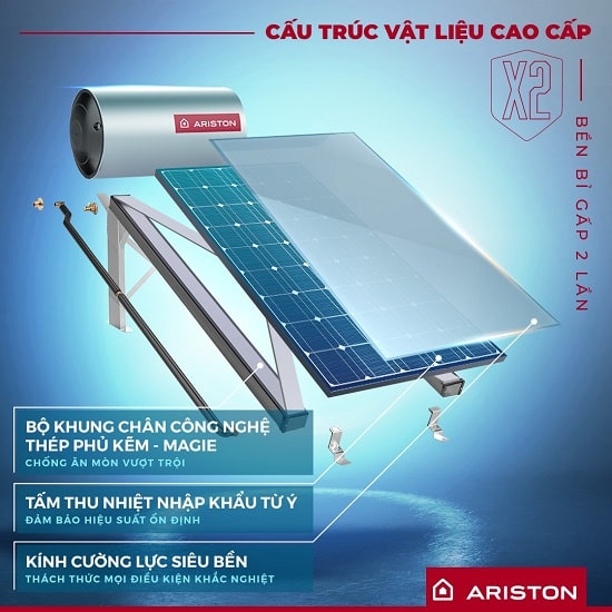Máy nước nóng mặt trời Ariston Máy nước nóng mặt trời Ariston