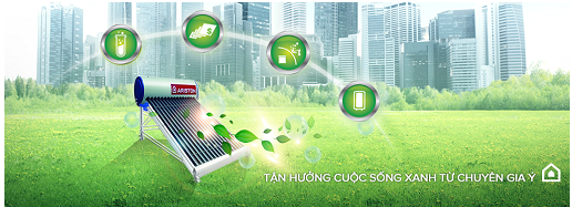 máy nước nóng năng lượng mặt trời Ariston