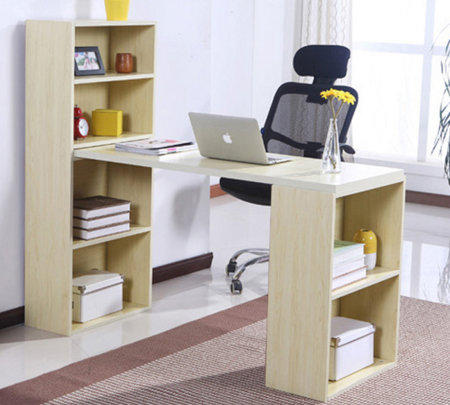 bàn làm việc có kệ sách ở dưới