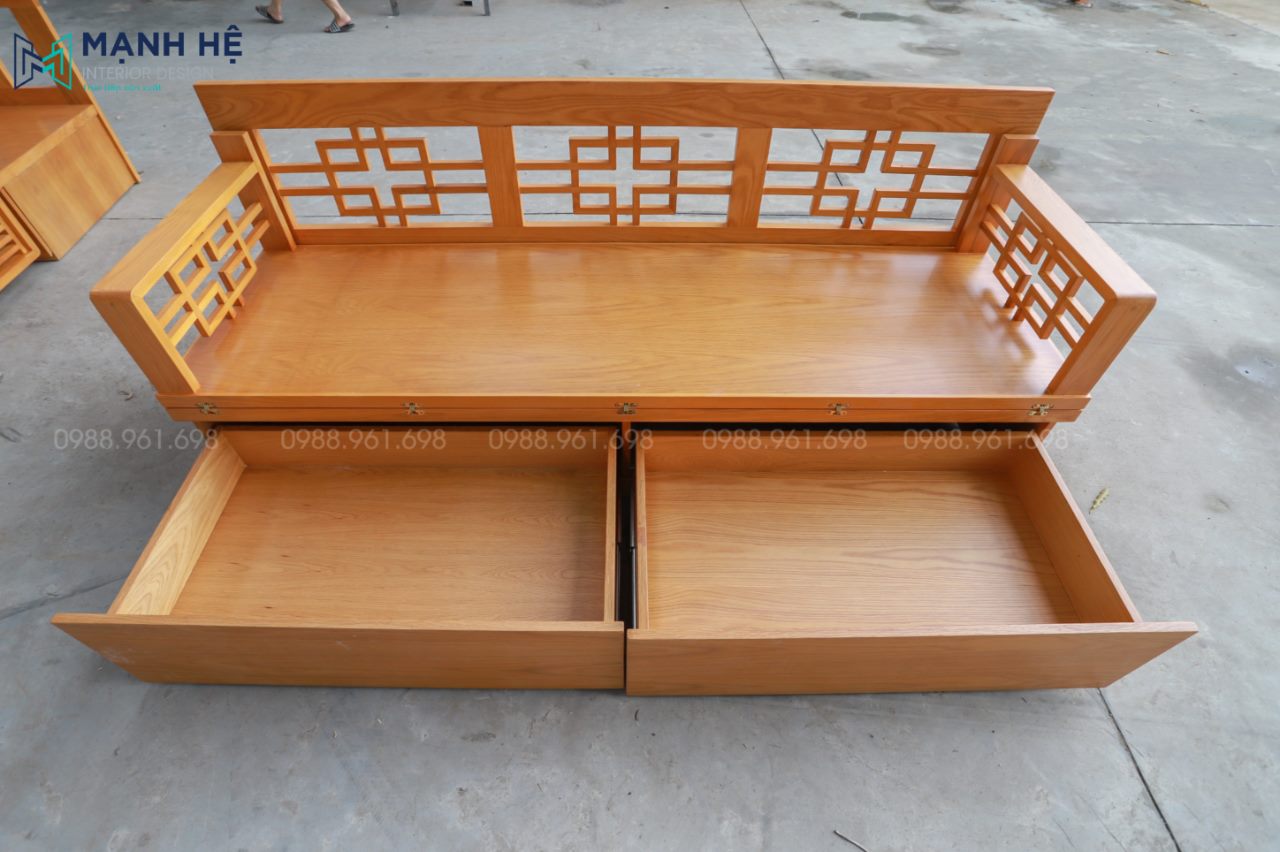 Ghế có hộc tủ lớn tiết kiệm không gian tối đa