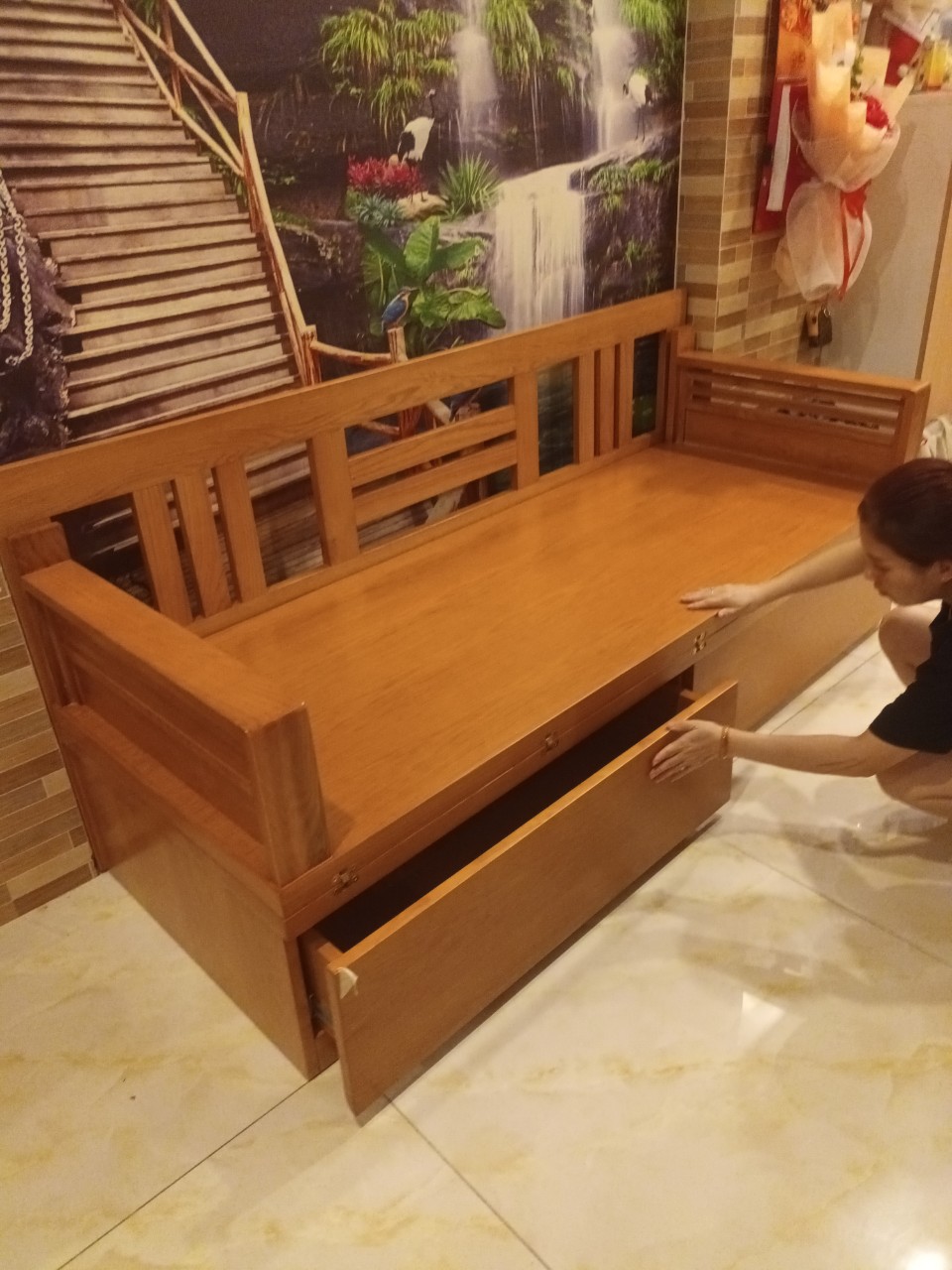 ghế sofa giường gấp 2 hộc kéo