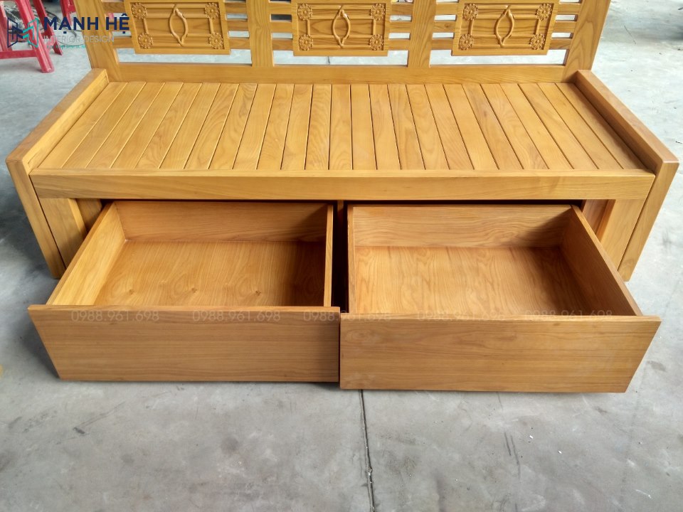 ghế khi kéo ra có hộc tủ lớn