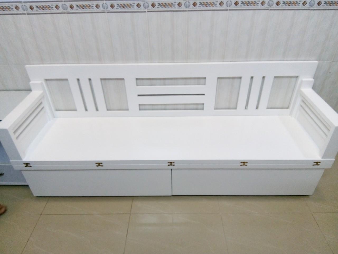 Giường gấp thành ghế sofa bằng gỗ