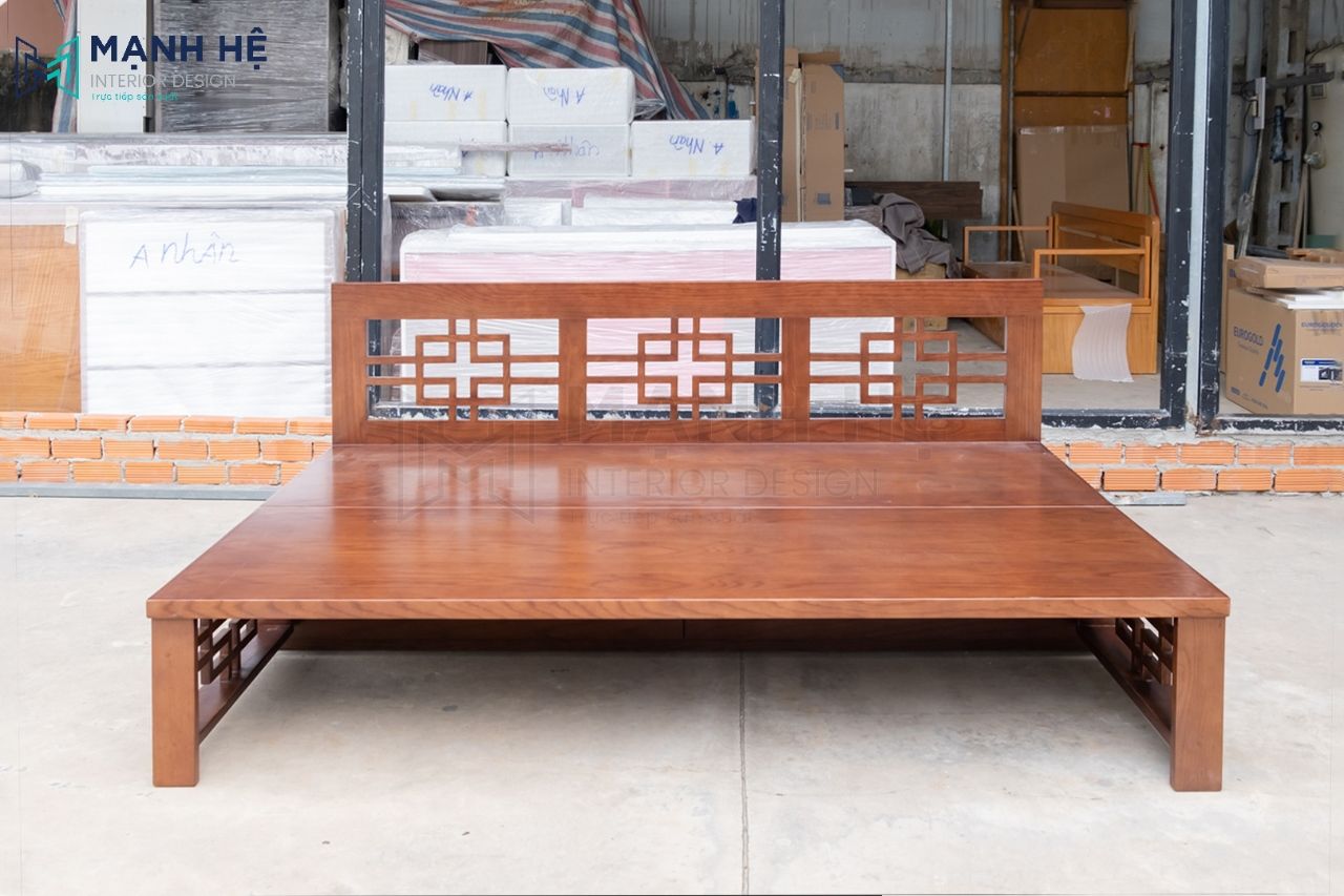 Giường gấp thành ghế sofa bằng gỗ