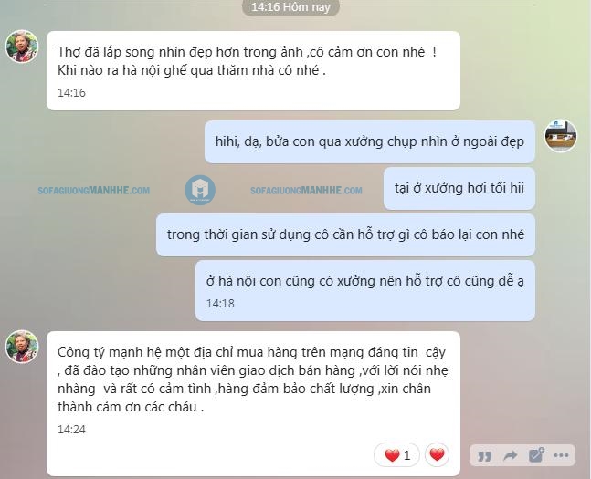 Phản hồi của cô Hoa