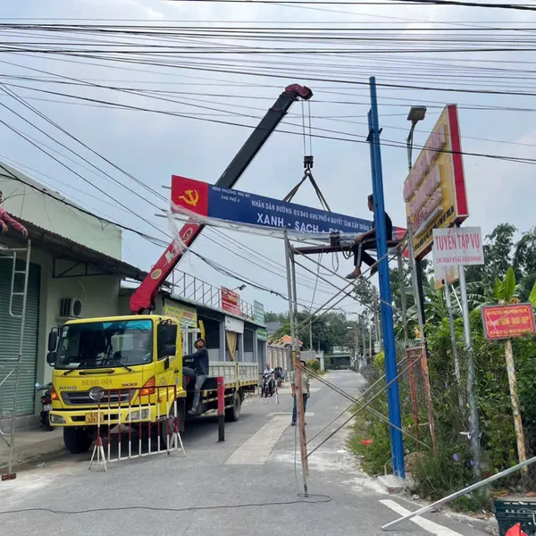 Cho thuê xe cẩu ở Thủ Dầu Một Bình Dương - Đức Quốc Thiện