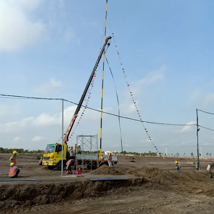 Cho thuê xe cẩu giá tốt tại khu công nghiệp Mỹ Phước 3 của Đức Quốc Thiện