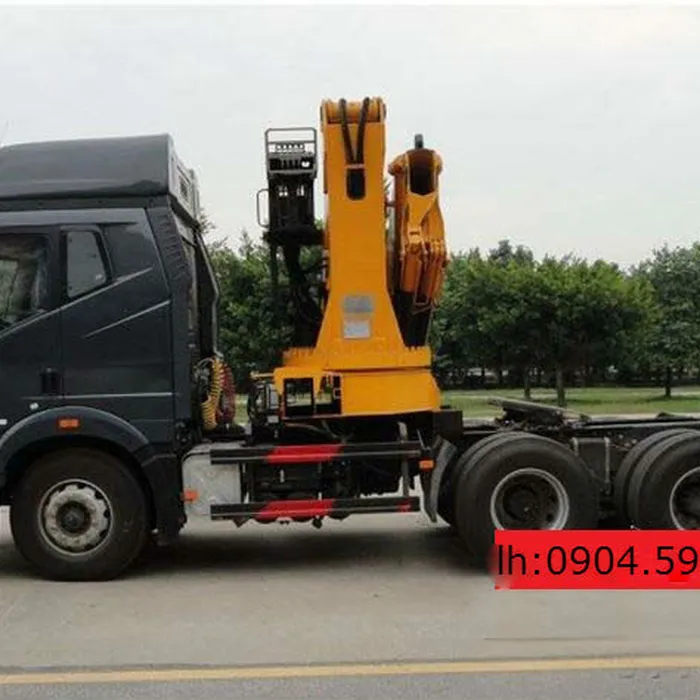Cho thuê xe đầu kéo gắn cẩu,xe cẩu đầu kéo giá rẻ