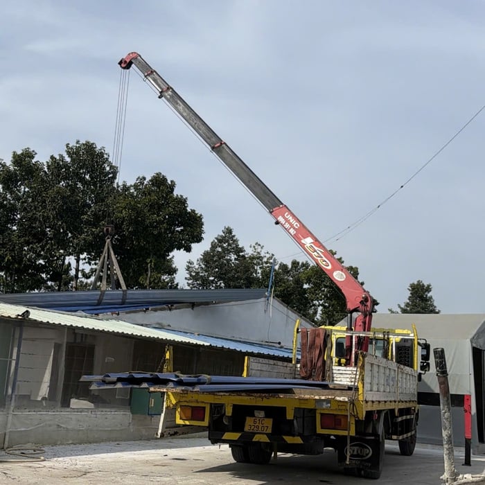 Cẩu lắp đặt máy móc công nghiệp