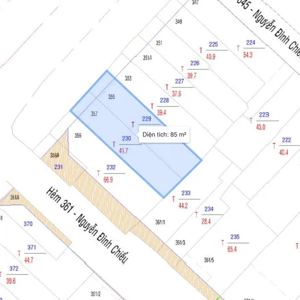 Bán nhà 355 357 Nguyễn Đình Chiểu, Phường 5, Quận 3