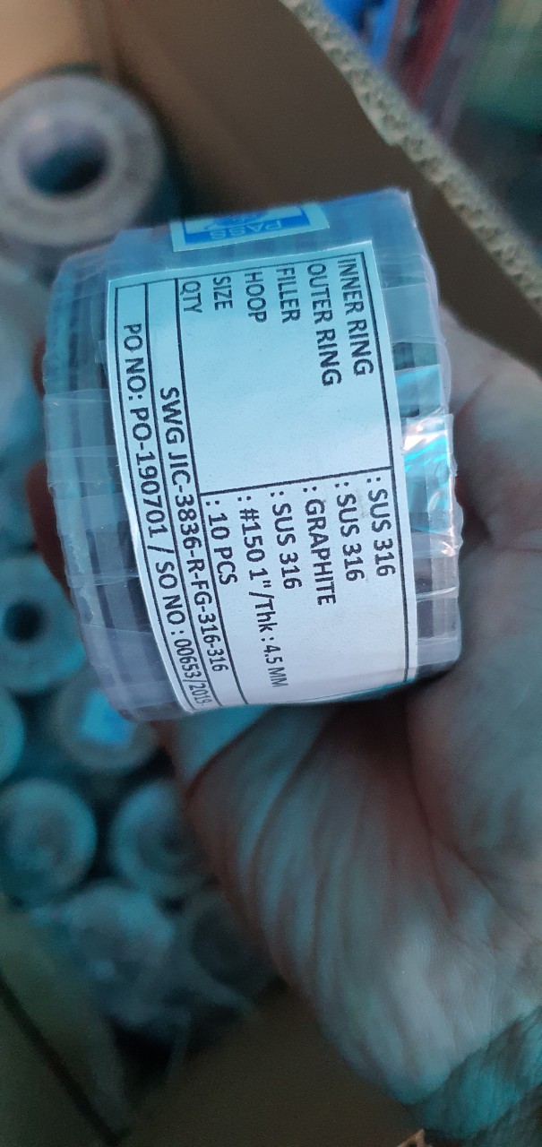 SPIRAL WOUND GASKET ASME B16.20 150LB RF SPIRAL WOUND GASKET ASME B16.20 150LB RF