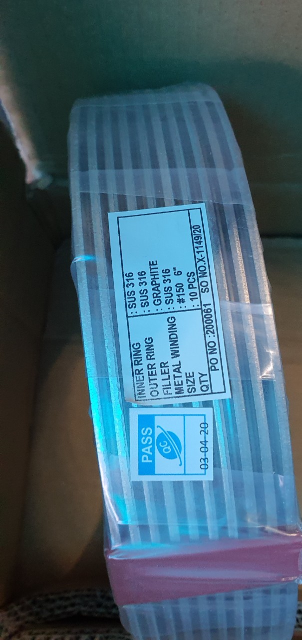 SPIRAL WOUND GASKET 300LB RF 4.5MM SS316 SPIRAL WOUND GASKET 300LB RF 4.5MM SS316