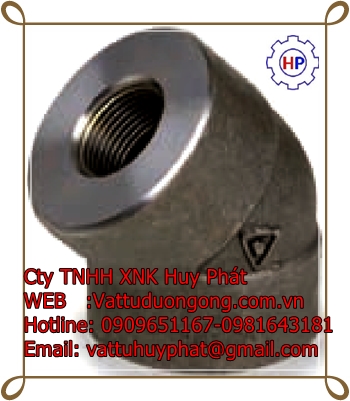 CO LƠI REN (NPT) 45 ĐỘ ÁP LỰC THÉP A105